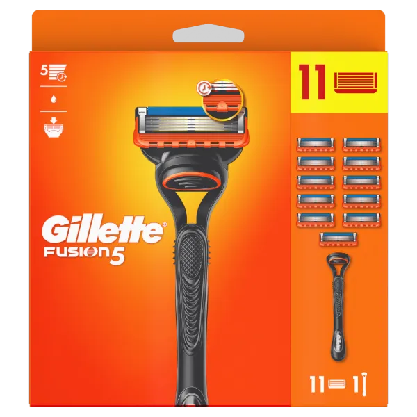 Gillette Fusion5 Férfi Borotva, 1 db Gillette Borotva, 11 db Borotvabetét termékhez kapcsolódó kép