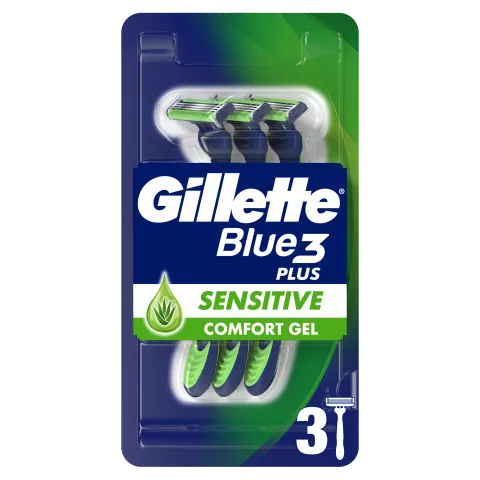 Gillette Blue3 Plus Sensitive, Eldobható Borotva Férfiaknak,  Darabos Kiszerelés termékhez kapcsolódó kép