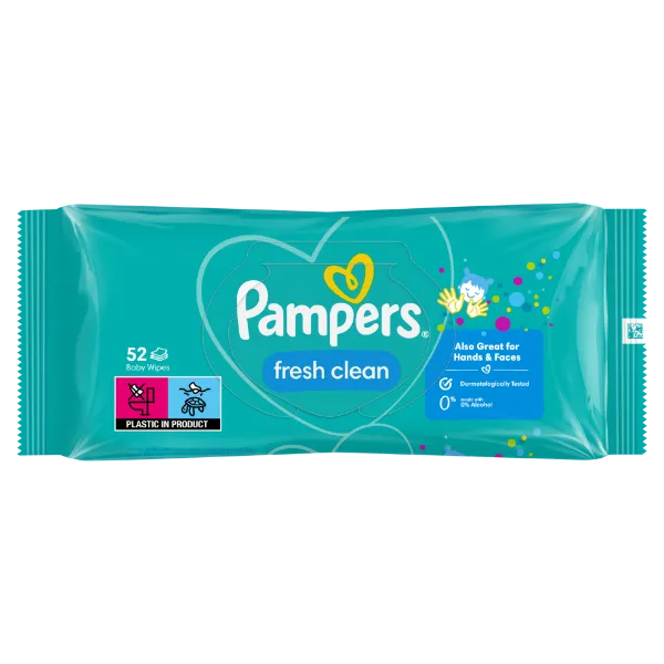 Pampers Fresh Clean Nedves Törlőkendő, 1 Csomag = 52 db termékhez kapcsolódó kép