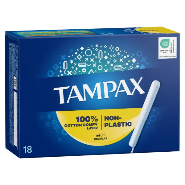 Tampax Regular Tampon Kartonból Készült Applikátorral, 18 db termékhez kapcsolódó kép