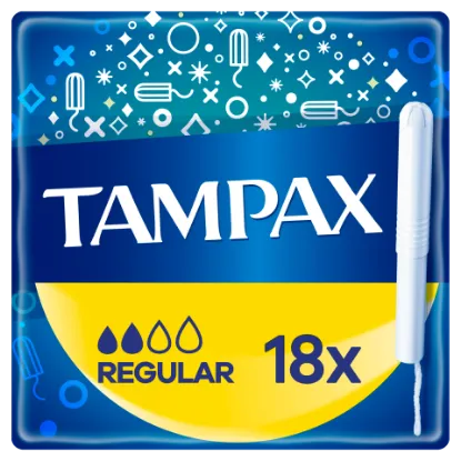 Tampax Regular Tampon Kartonból Készült Applikátorral, 18 db termékhez kapcsolódó kép