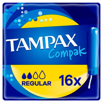 Tampax Compak Regular Applikátoros Tampon, 16 db termékhez kapcsolódó kép