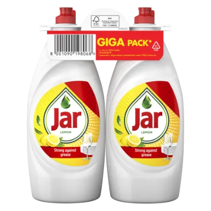 Jar Lemon Folyékony Mosogatószer Zsíroldó Áztatás Nélkül Eltávolítja A Zsíros Szennyeződéseket 2x900 termékhez kapcsolódó kép