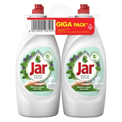 Jar Sensitive Tea Tree & Mint Folyékony Mosogatószer, Kézkímélő 2 x 900 ML termékhez kapcsolódó kép