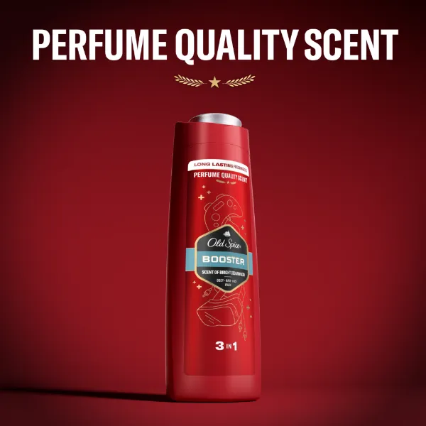 Old Spice Booster Tusfürdő És Sampon Férfiaknak 400 ml, 3az1-ben, Hosszan Tartó Frissesség termékhez kapcsolódó kép