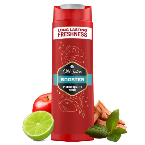 Old Spice Booster Tusfürdő És Sampon Férfiaknak 400 ml, 3az1-ben, Hosszan Tartó Frissesség termékhez kapcsolódó kép