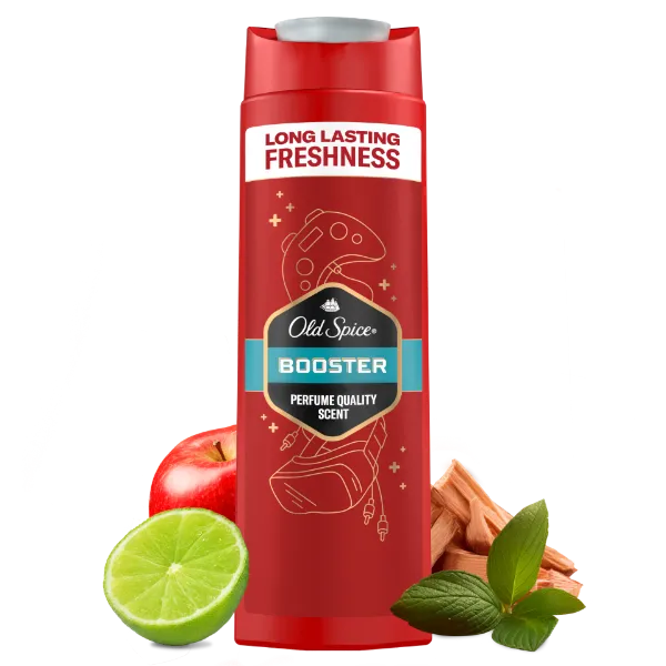 Old Spice Booster Tusfürdő És Sampon Férfiaknak 400 ml, 3az1-ben, Hosszan Tartó Frissesség termékhez kapcsolódó kép