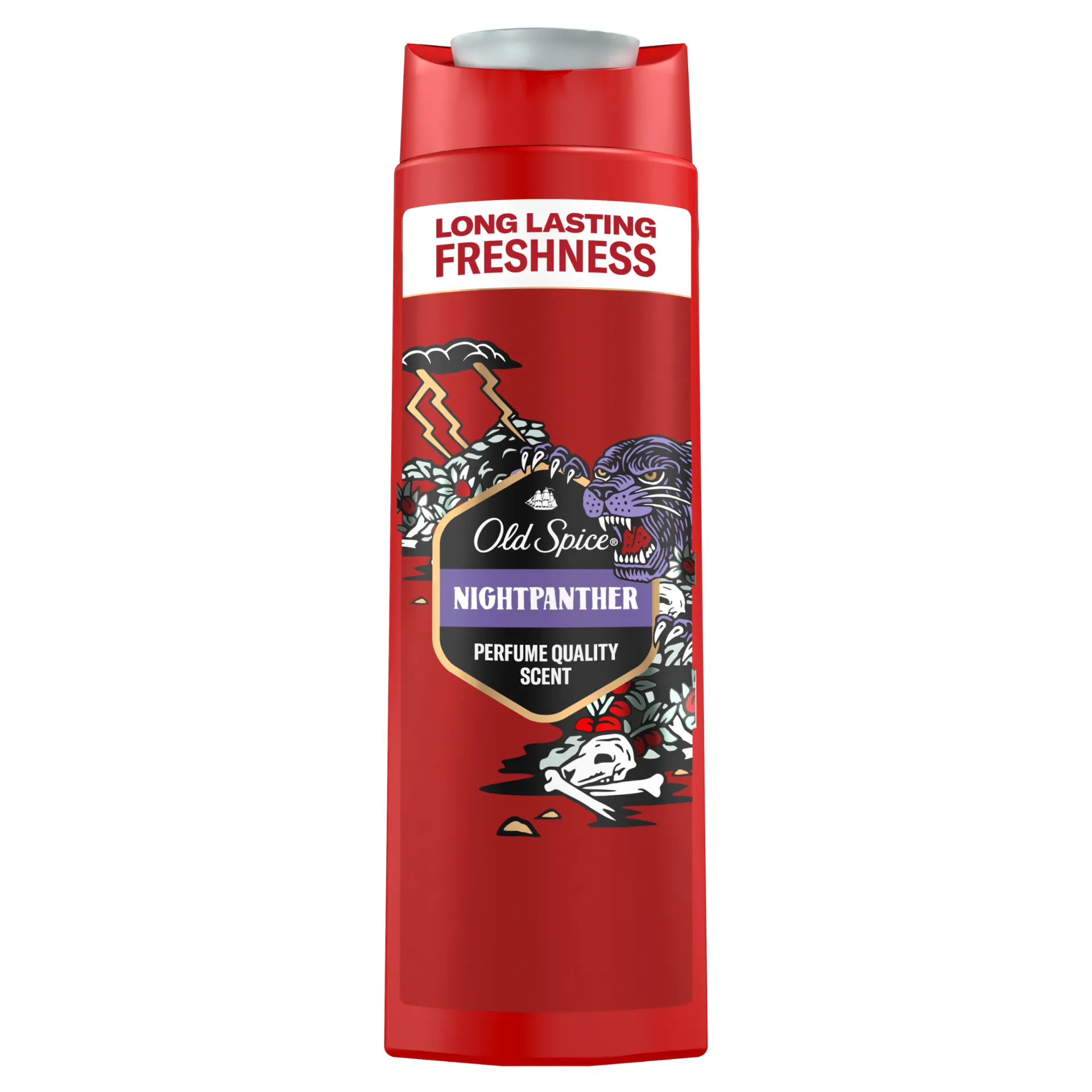 Old Spice Night Panther Tusfürdő És Sampon Férfiaknak 400 ml, 3az1-ben