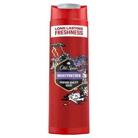 Old Spice Night Panther Tusfürdő És Sampon Férfiaknak 400 ml, 3az1-ben termékhez kapcsolódó kép