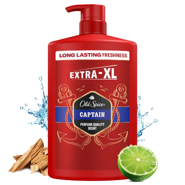 Old Spice Captain Tusfürdő És Sampon Férfiaknak 1000 ml, 3az1-ben, Hosszan Tartó Frissesség termékhez kapcsolódó kép