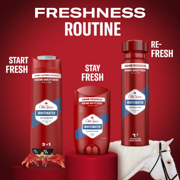 Old Spice Whitewater Tusfürdő És Sampon Férfiaknak 250ml,3az1-ben,Hosszan Tartó Frissesség termékhez kapcsolódó kép