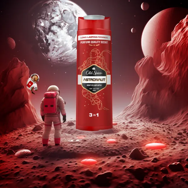 Old Spice Astronaut Tusfürdő És Sampon Férfiaknak 400ml,3az1-ben, Hosszan Tartó Frissesség termékhez kapcsolódó kép