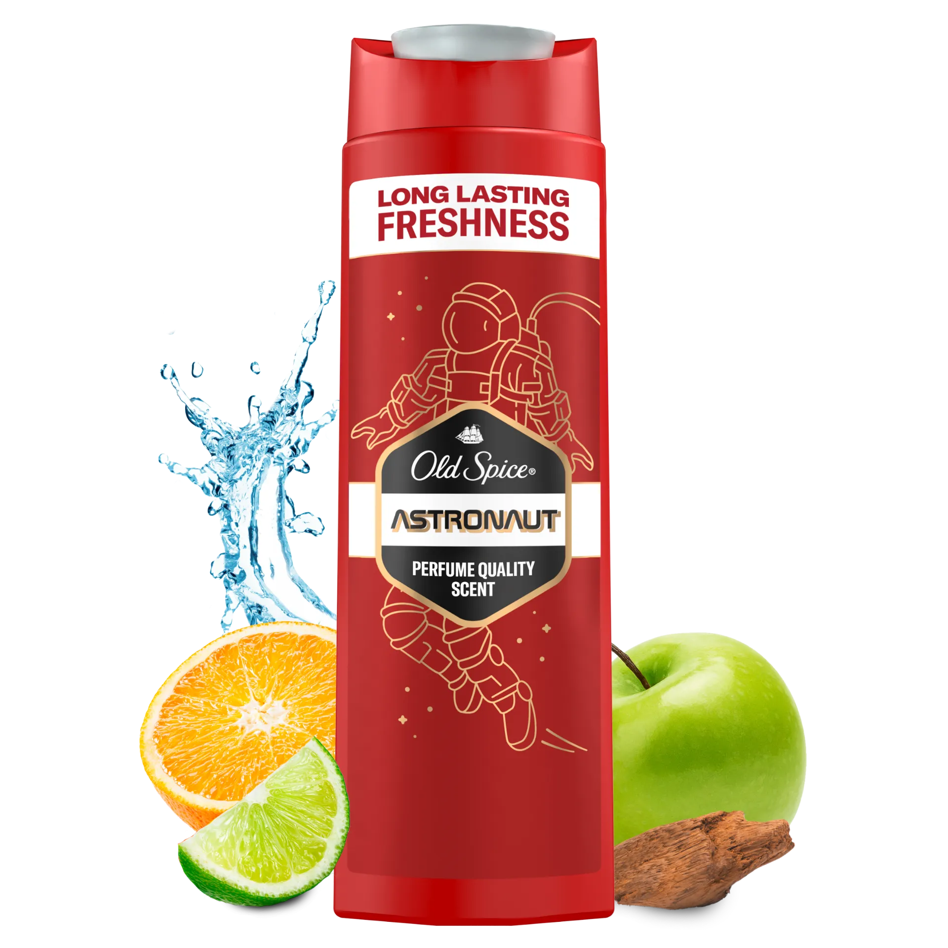 Old Spice Astronaut Tusfürdő És Sampon Férfiaknak 400ml,3az1-ben, Hosszan Tartó Frissesség