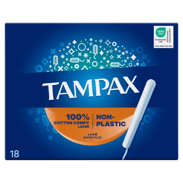 Tampax Super Plus Tampon Kartonból Készült Applikátorral, 18 db termékhez kapcsolódó kép