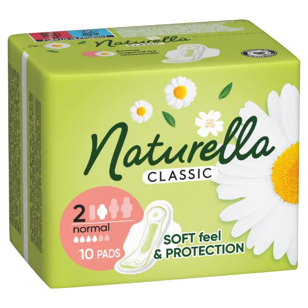 Naturella Classic Normál Camomile Egészségügyi Betét szárnyas betét x10 termékhez kapcsolódó kép