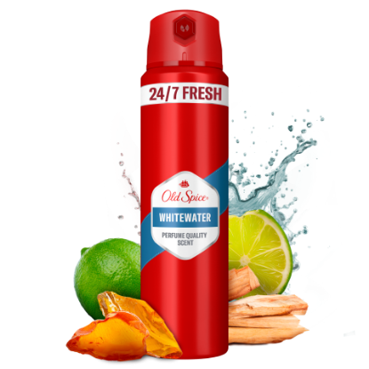 Old Spice Whitewater Deo Spray Férfiaknak, 150 ml, 48 Órás Frissesség, 0% Alumíniumsó termékhez kapcsolódó kép