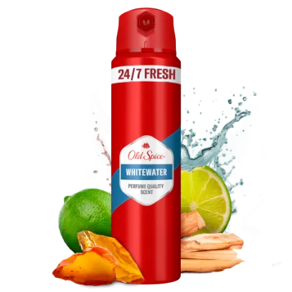 Old Spice Whitewater Deo Spray Férfiaknak, 150 ml, 48 Órás Frissesség, 0% Alumíniumsó termékhez kapcsolódó kép