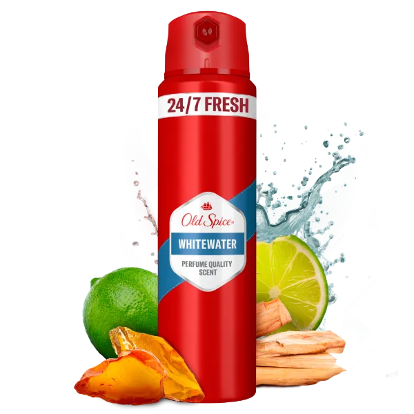 Old Spice Whitewater Deo Spray Férfiaknak, 150 ml, 48 Órás Frissesség, 0% Alumíniumsó termékhez kapcsolódó kép