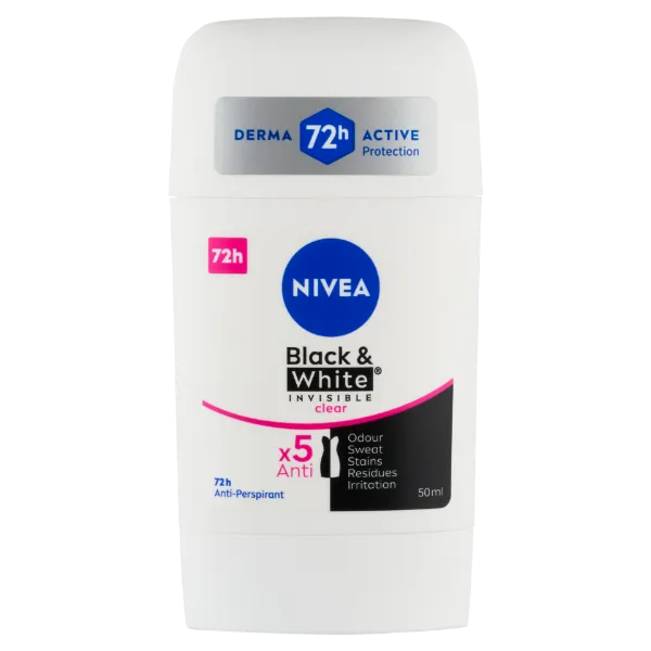 NIVEA Black & White Invisible Clear izzadásgátló 50 ml termékhez kapcsolódó kép