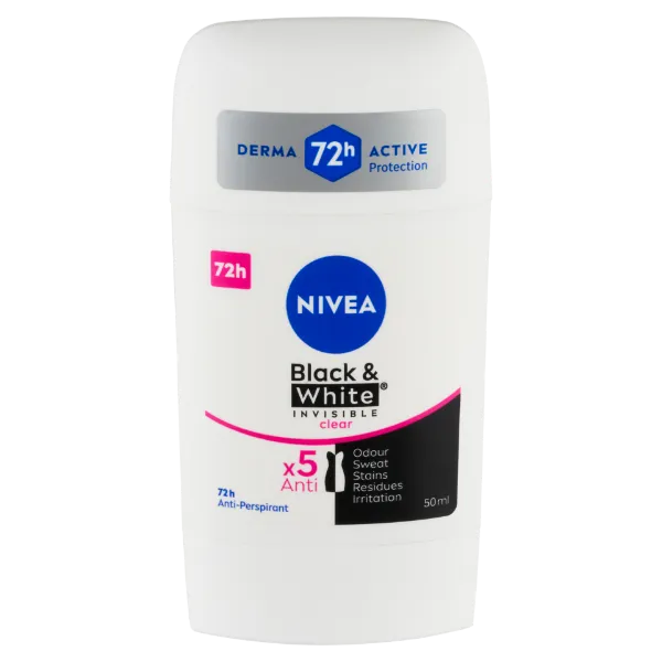 NIVEA Black & White Invisible Clear izzadásgátló 50 ml termékhez kapcsolódó kép