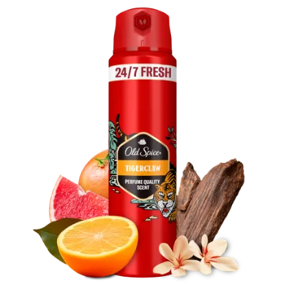 Old Spice Tiger Claw Deo Spray Férfiaknak, 150 ml, 48 Órás Frissesség, 0% Alumíniumsó termékhez kapcsolódó kép