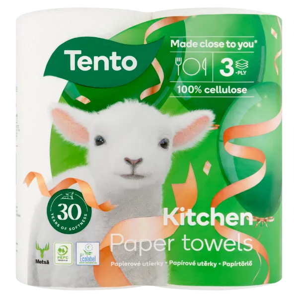 Tento Kitchen papírtörlő 3 rétegű 2 tekercs termékhez kapcsolódó kép