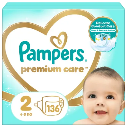 Pampers Premium Care Pelenka, 2 Méret, 136 db, 4kg - 8kg termékhez kapcsolódó kép