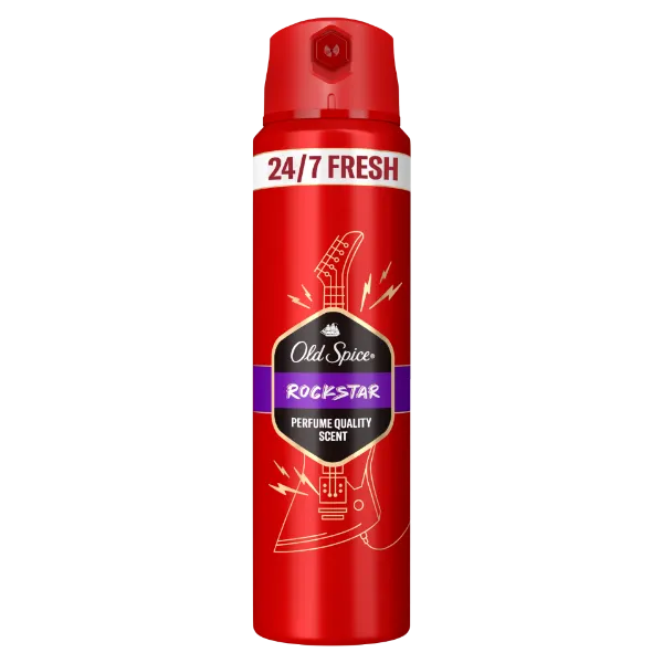Old Spice Rockstar  Deo Spray Férfiaknak, Akár 48 Órás Frissesség, Alumíniummentes,  ml termékhez kapcsolódó kép