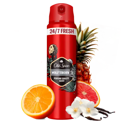 Old Spice Wolfthorn Deo Spray Férfiaknak, 150 ml, 48 Órás Frissesség, 0% Alumíniumsó termékhez kapcsolódó kép