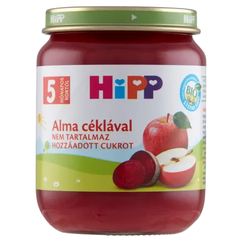 HiPP BIO alma céklával gyümölcs- és zöldségkészítmény bébidesszert 5 hónapos kortól 125 g termékhez kapcsolódó kép
