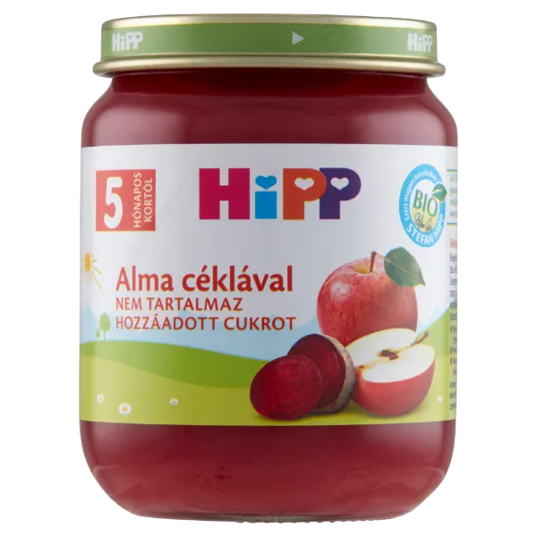 HiPP BIO alma céklával gyümölcs- és zöldségkészítmény bébidesszert 5 hónapos kortól 125 g termékhez kapcsolódó kép