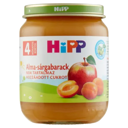 HiPP BIO alma-sárgabarack bébidesszert 4 hónapos kortól 125 g termékhez kapcsolódó kép