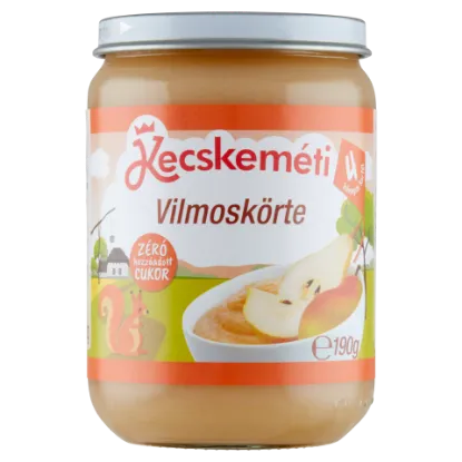 Kecskeméti vilmoskörte bébidesszert 4 hónapos kortól 190 g termékhez kapcsolódó kép
