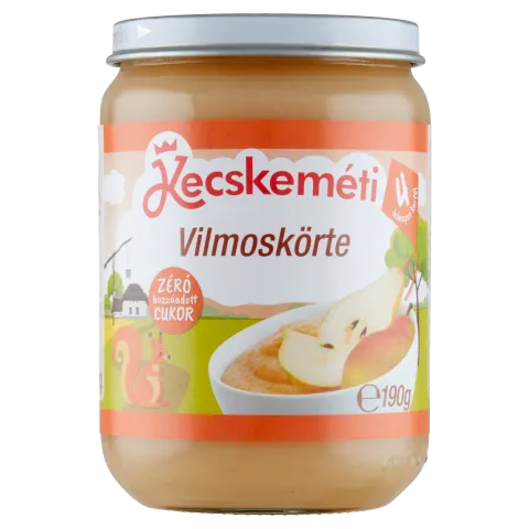 Kecskeméti vilmoskörte bébidesszert 4 hónapos kortól 190 g termékhez kapcsolódó kép