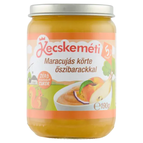 Kecskeméti maracujás körte őszibarackkal bébidesszert 5 hónapos kortól 190 g termékhez kapcsolódó kép