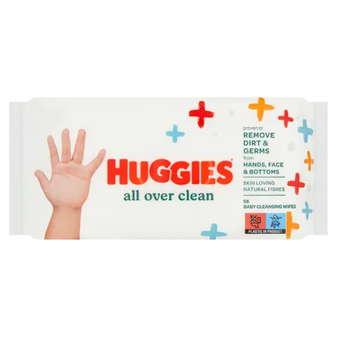 Huggies All Over Clean babakendők 56 db termékhez kapcsolódó kép