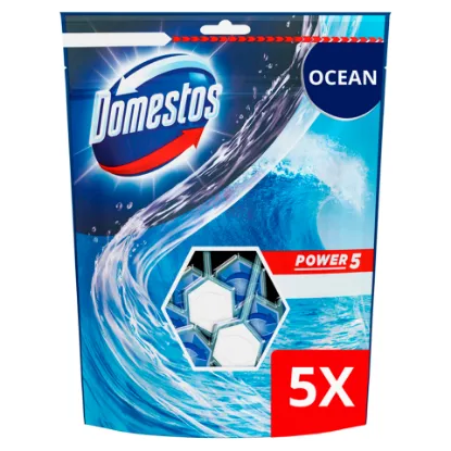 DOMESTOS Power5 WC frissítő blokk Ocean 5 x 55 g termékhez kapcsolódó kép