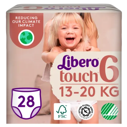 Libero Touch egyszerhasználatos bugyipelenka, méret: 6, 13-20 kg, 28 db termékhez kapcsolódó kép