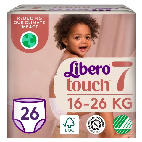 Libero Touch egyszerhasználatos bugyipelenka, méret: 7, 16-26 kg, 26 db termékhez kapcsolódó kép