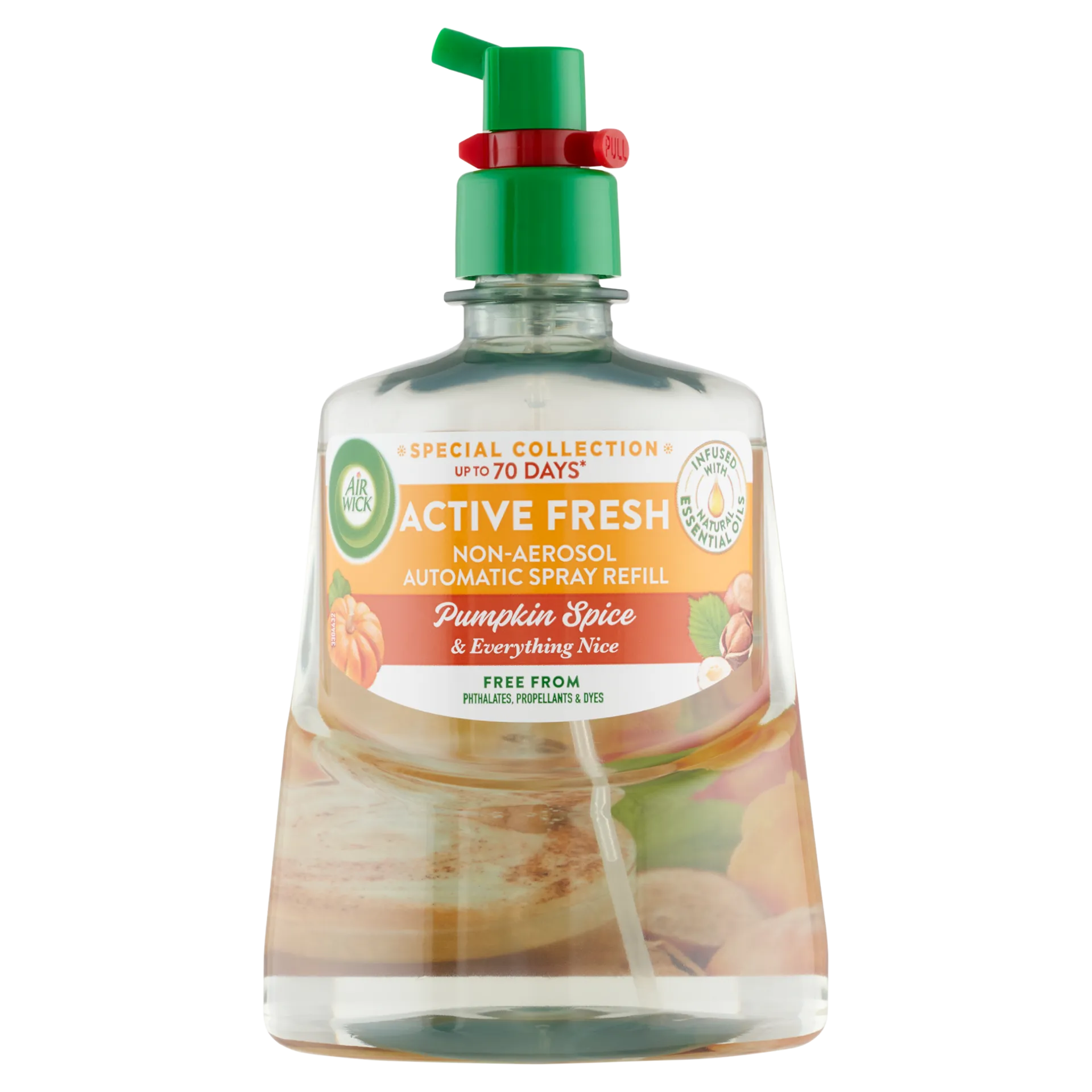 Air Wick Active Fresh Automata Légfrissítő spray utántöltő, Fűszeres sütőtök varázs, 228ml