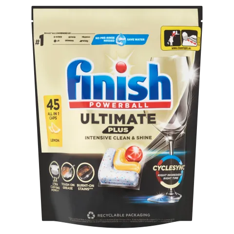 Finish Powerball Ultimate Plus All in 1 Citrom mosogatógép kapszula 45 kapszula 549 g termékhez kapcsolódó kép