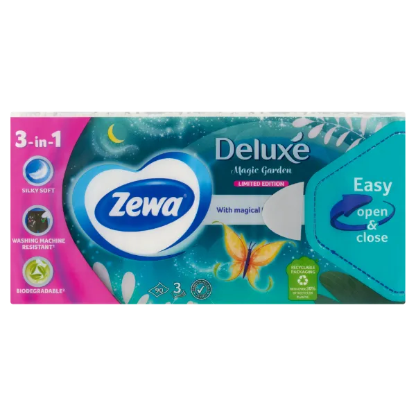 Zewa Deluxe 3 rétegű papírzsebkendő limited edition 90 db termékhez kapcsolódó kép