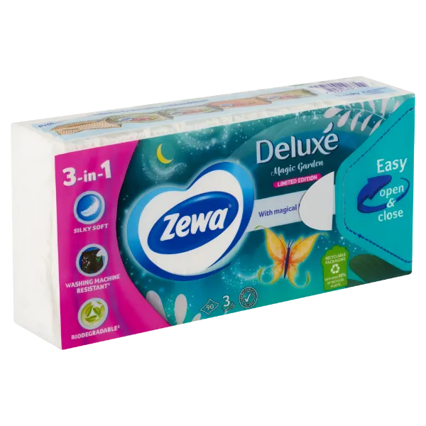 Zewa Deluxe 3 rétegű papírzsebkendő limited edition 90 db termékhez kapcsolódó kép