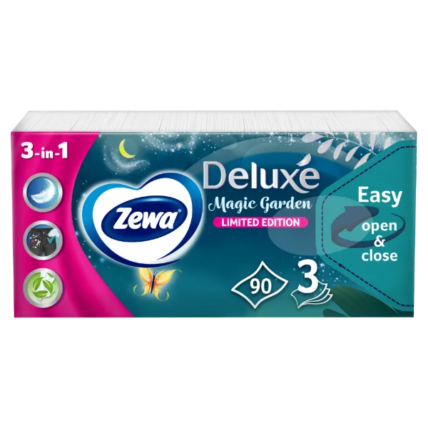 Zewa Deluxe 3 rétegű papírzsebkendő limited edition 90 db termékhez kapcsolódó kép