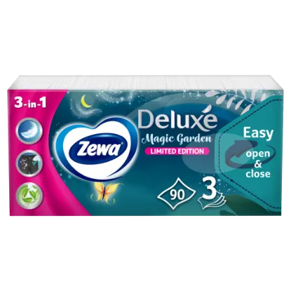 Zewa Deluxe 3 rétegű papírzsebkendő limited edition 90 db termékhez kapcsolódó kép