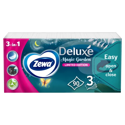 Zewa Deluxe 3 rétegű papírzsebkendő limited edition 90 db termékhez kapcsolódó kép