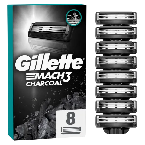 Gillette Mach3 Charcoal Borotvabetétek Férfiaknak, , 8 db Borotvabetét termékhez kapcsolódó kép