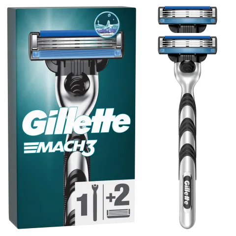Gillette Mach3 Férfi Borotva, 1 db Gillette Borotva, 2 db Borotvabetét termékhez kapcsolódó kép