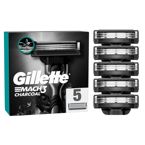 Gillette Mach3 Charcoal Borotvabetétek Férfiaknak, , 5 db Borotvabetét termékhez kapcsolódó kép