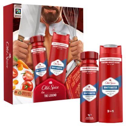 Old Spice Whitewater Chef ajándékcsomag (deo spray és tusfürdő) termékhez kapcsolódó kép